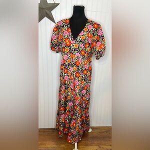 Vintage Homemade Flower Power Dress Size 14/16